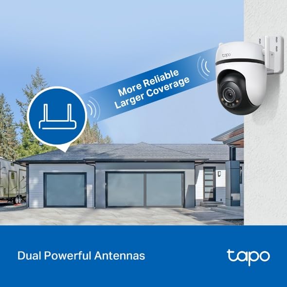 TP-Link Tapo 2K 4MP Pan/Tilt Outdoor Wired Security Wi-Fi Camera